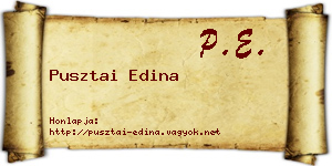 Pusztai Edina névjegykártya